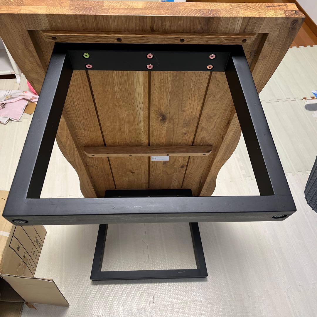 無垢材 波形デザイン センターテーブル