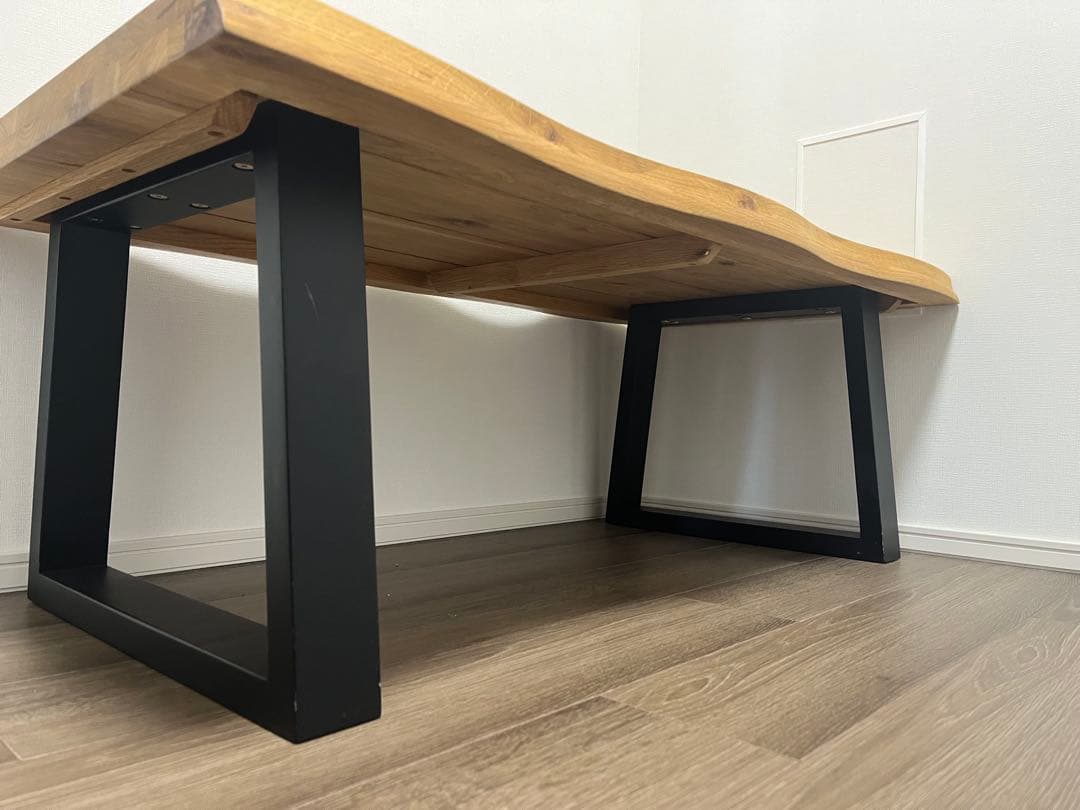 無垢材 波形デザイン センターテーブル