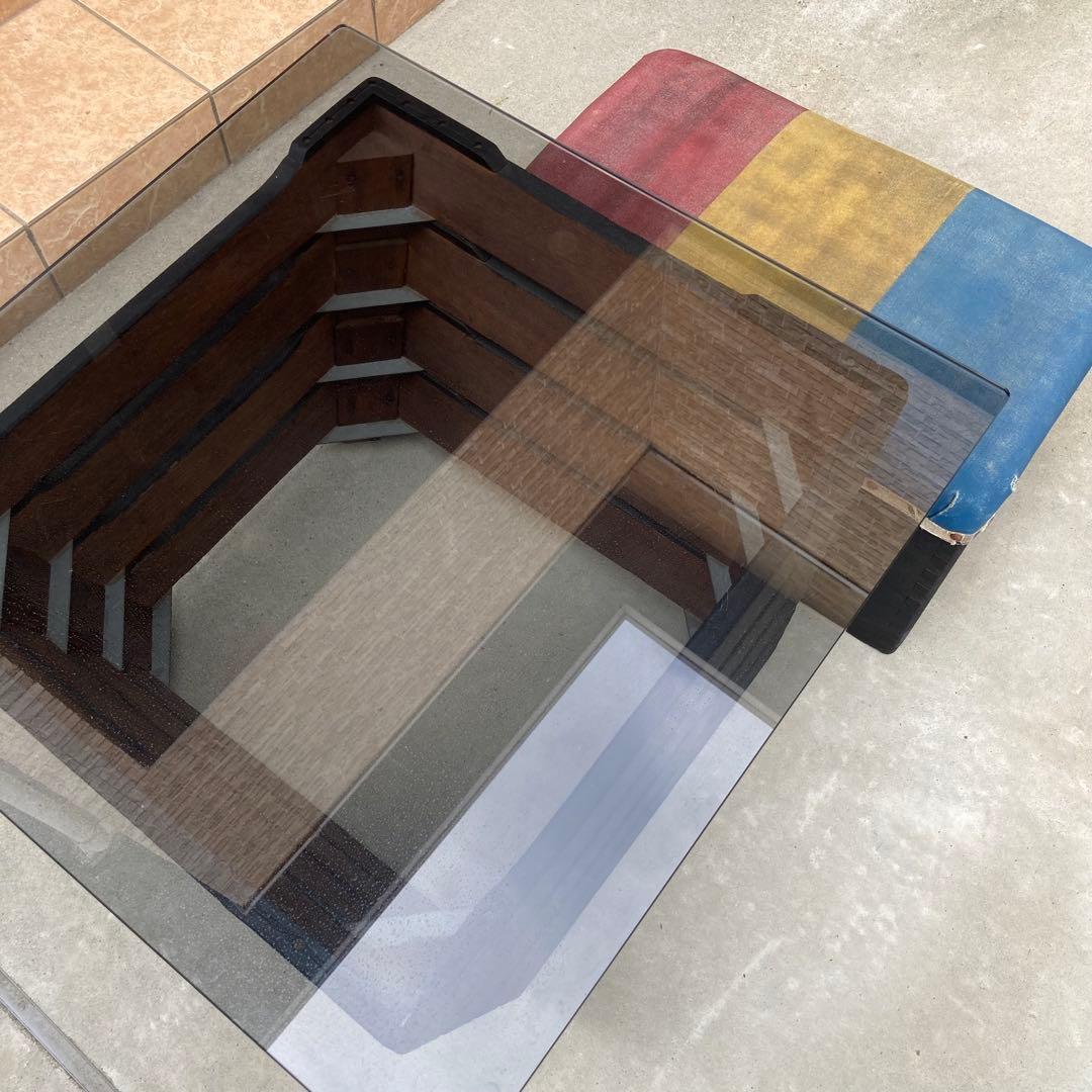 【希少】跳び箱テーブル　イス　ベンチ　本物　リメイク　アンティーク