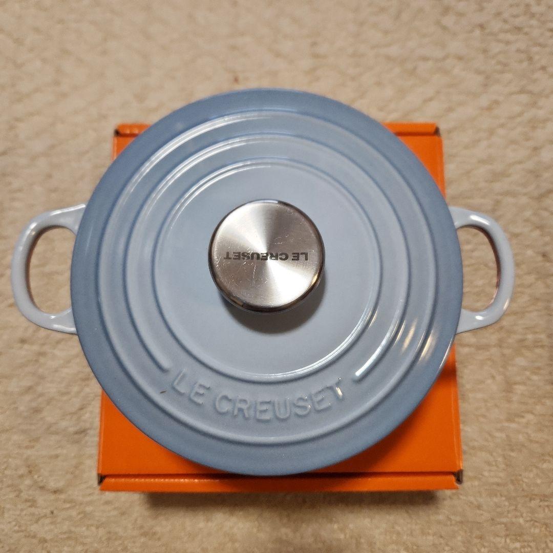 LE CREUSET コースタルブルー ホーロー鍋 18cm 未使用品 箱付き