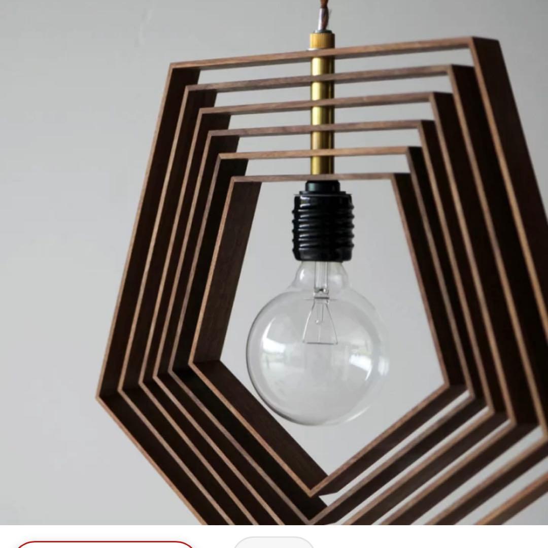 木製ペンダントライト　無垢材日本製　北欧スタイル