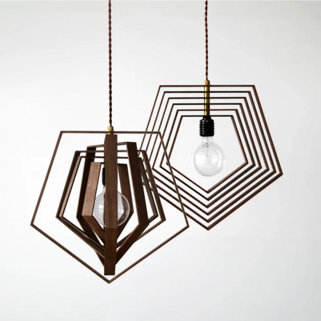 木製ペンダントライト　無垢材日本製　北欧スタイル