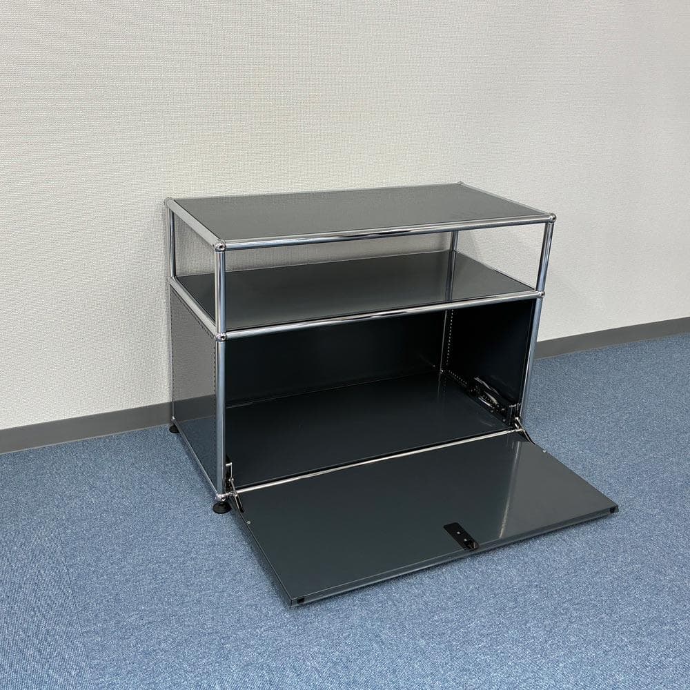 中古 USMハラー｜キャビネット・サイドボード 1列2段 アントラサイト