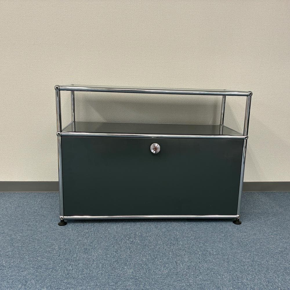 中古 USMハラー｜キャビネット・サイドボード 1列2段 アントラサイト