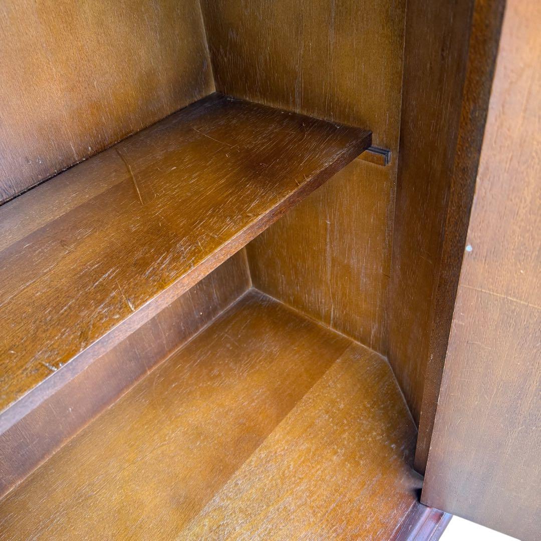 HR853 【彫刻が素敵】イタリア　象嵌細工　シャビーシック　キャビネット