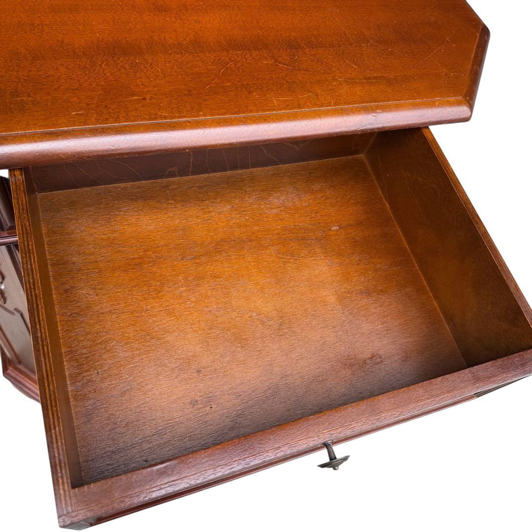 HR853 【彫刻が素敵】イタリア　象嵌細工　シャビーシック　キャビネット