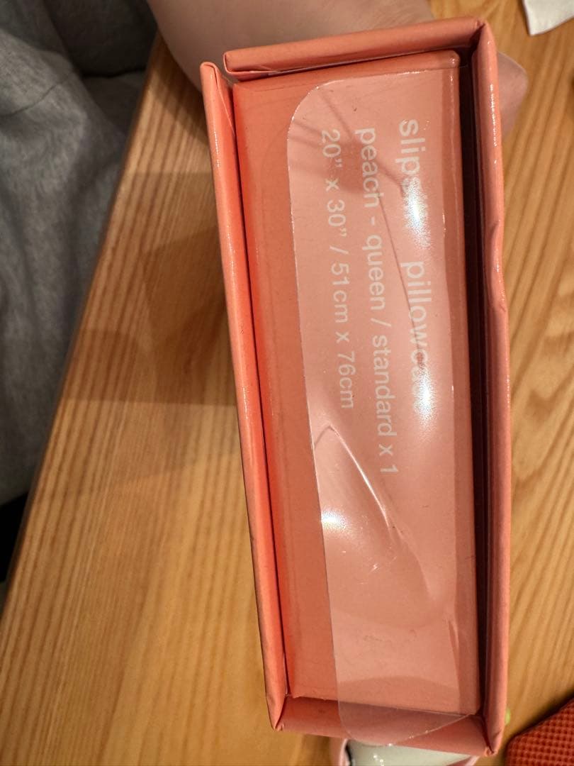 slip ピュアシルク枕カバー ピーチ