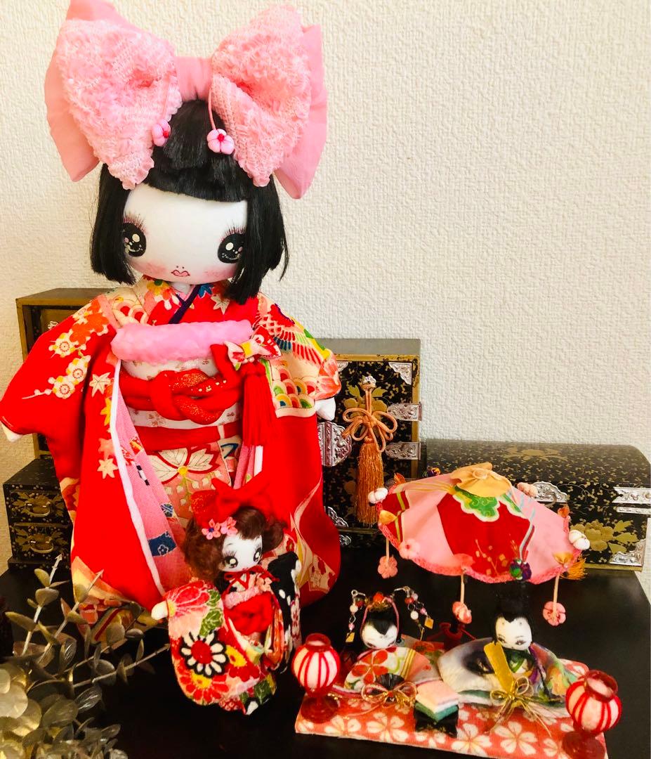 ♡かっぱのオーコ様ご確認♡約35cm◦12cmボネ無しお着物＆お雛様♡