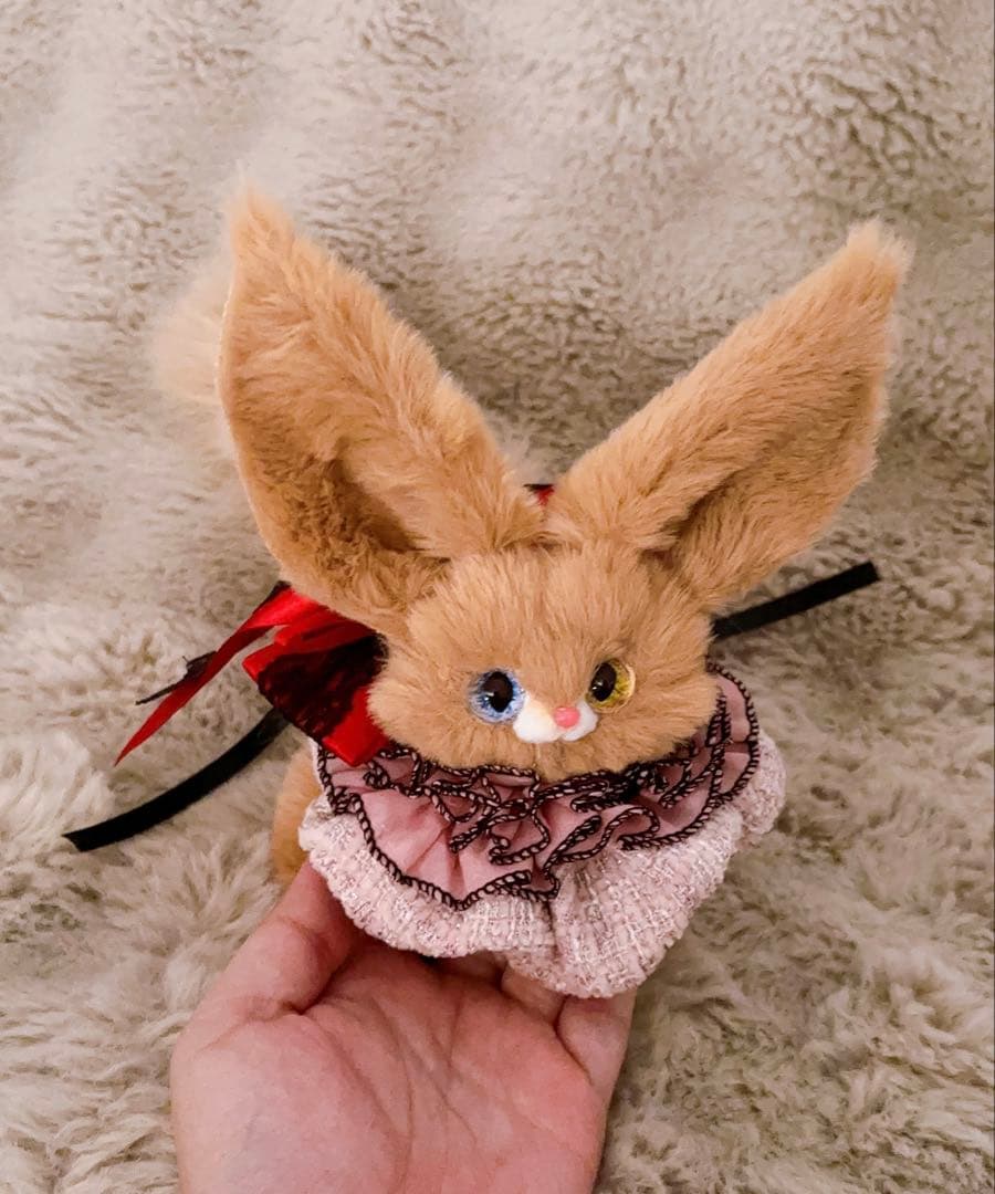 バレンタイン双子ケモノ ショコラの子 アートドール 狐 ぬいぐるみ 幻獣