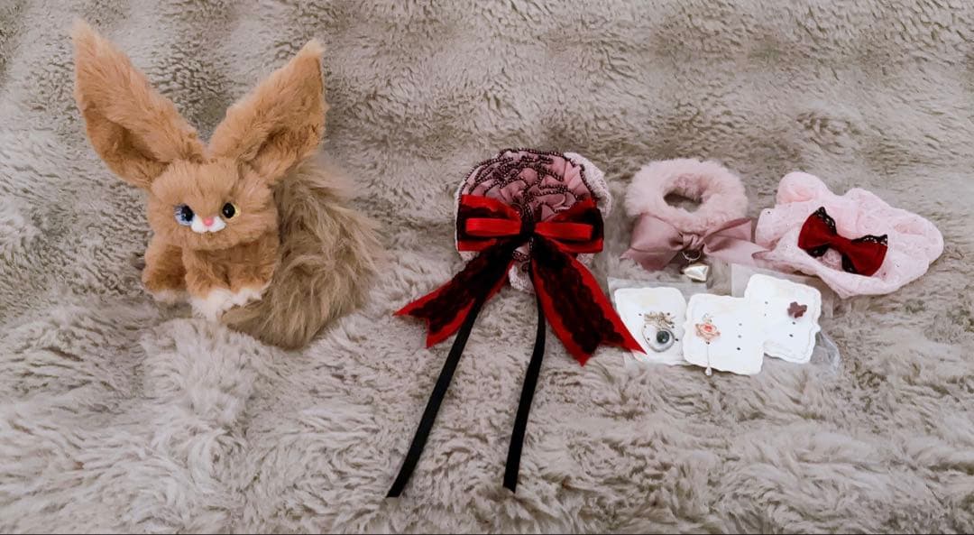 バレンタイン双子ケモノ ショコラの子 アートドール 狐 ぬいぐるみ 幻獣