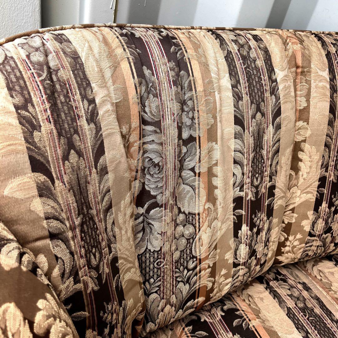 取付無料！マルニ木工地中海ロイヤル シャルル 天然木高級花柄ファブリックソファ✨