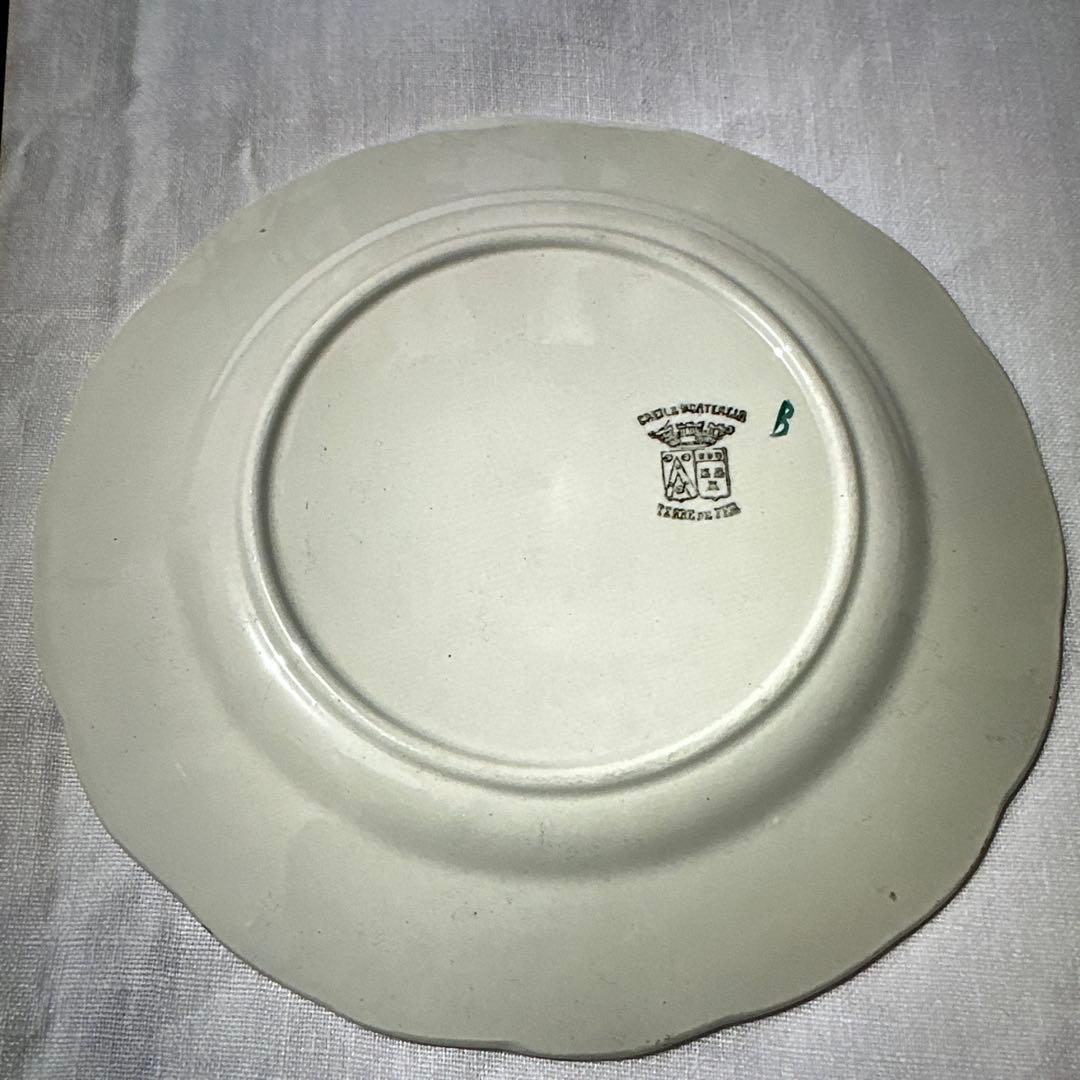 クレイユモントロー Fraise ディナープレート　フランスアンティークa