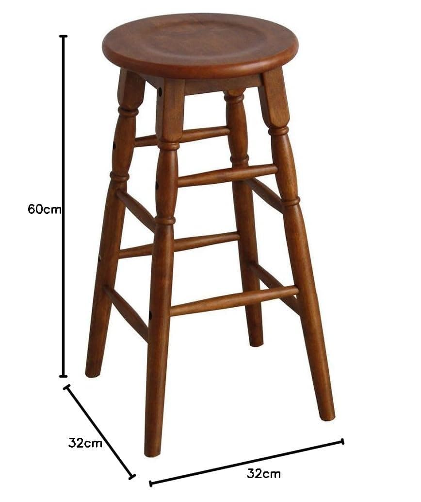 カスタマイズハイスツール 天然木オークラバーウッド シンプル