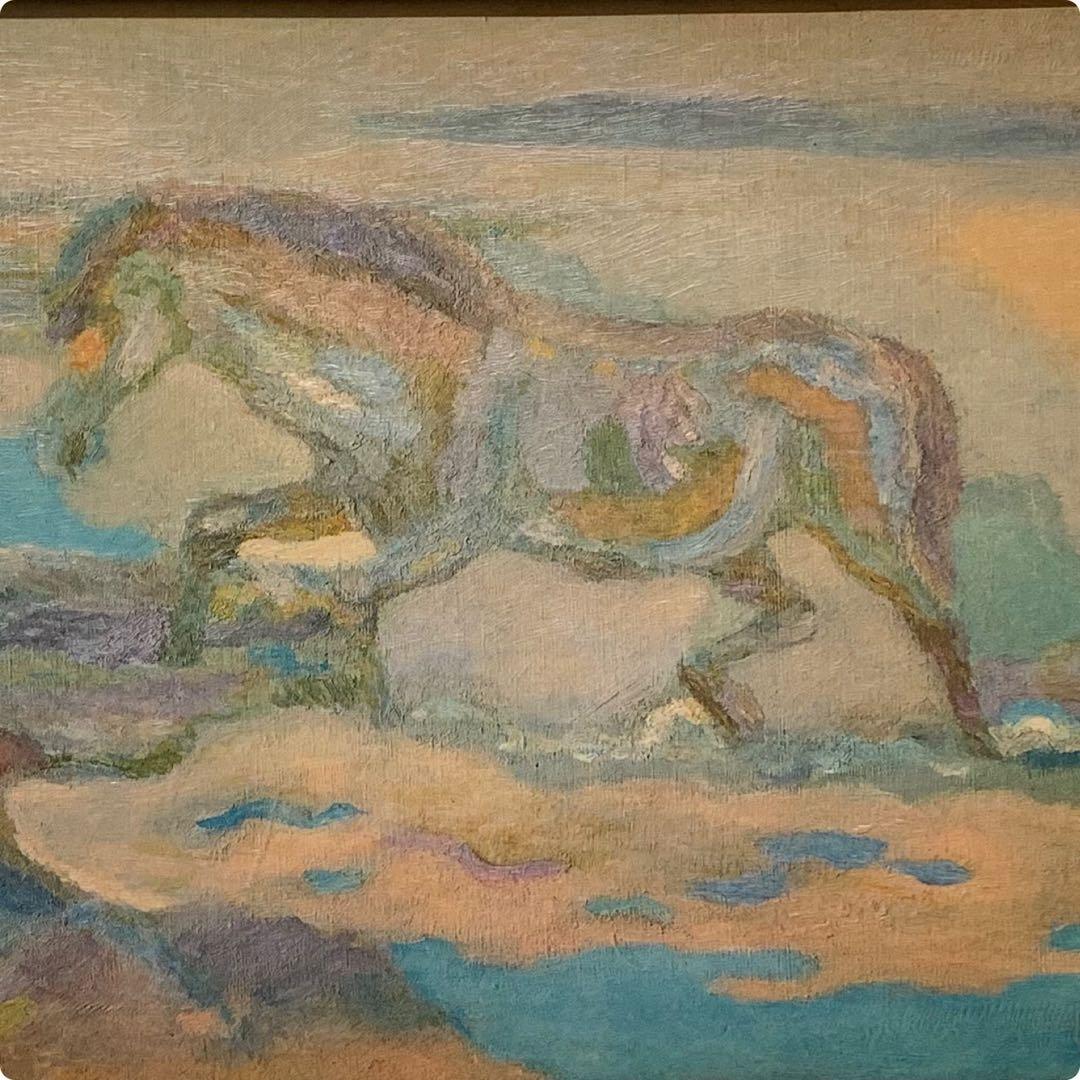 絵画 工芸画 坂本繁二郎（さかもとはんじろう）『みづよりあがるうま