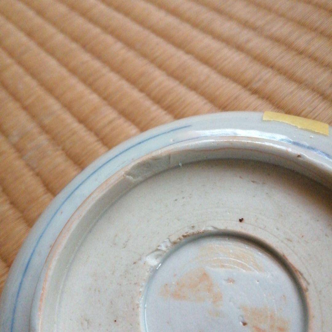 古伊万里　染付線描膾皿　20枚　14.5cm　幕末〜明治初期