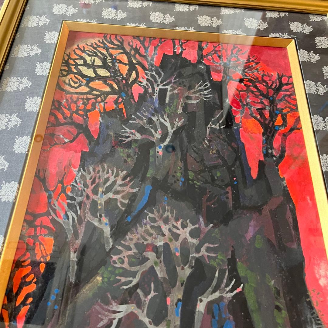 川崎春彦「吉輪」日本画 共シール 額装 芸術院会員 E - メルカリ