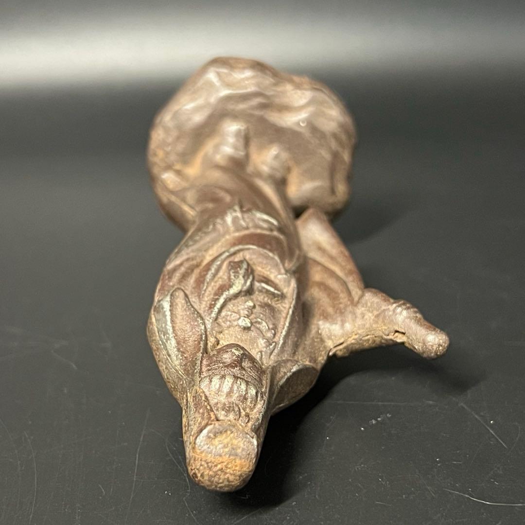 古い鉄製 観音菩薩立像／鋳鉄 仏像 在地信仰 古道具 ◎古美術庵々