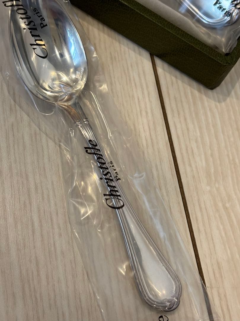 Christofle 新品未使用 ２人用 スプーン＆フォークセット 専用ケース付