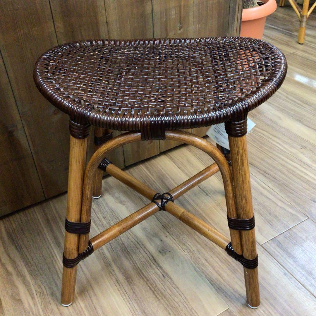 ツルヤ商店 籐源郷 スツール だ円 USEDラタン 国産品手作り 現行品