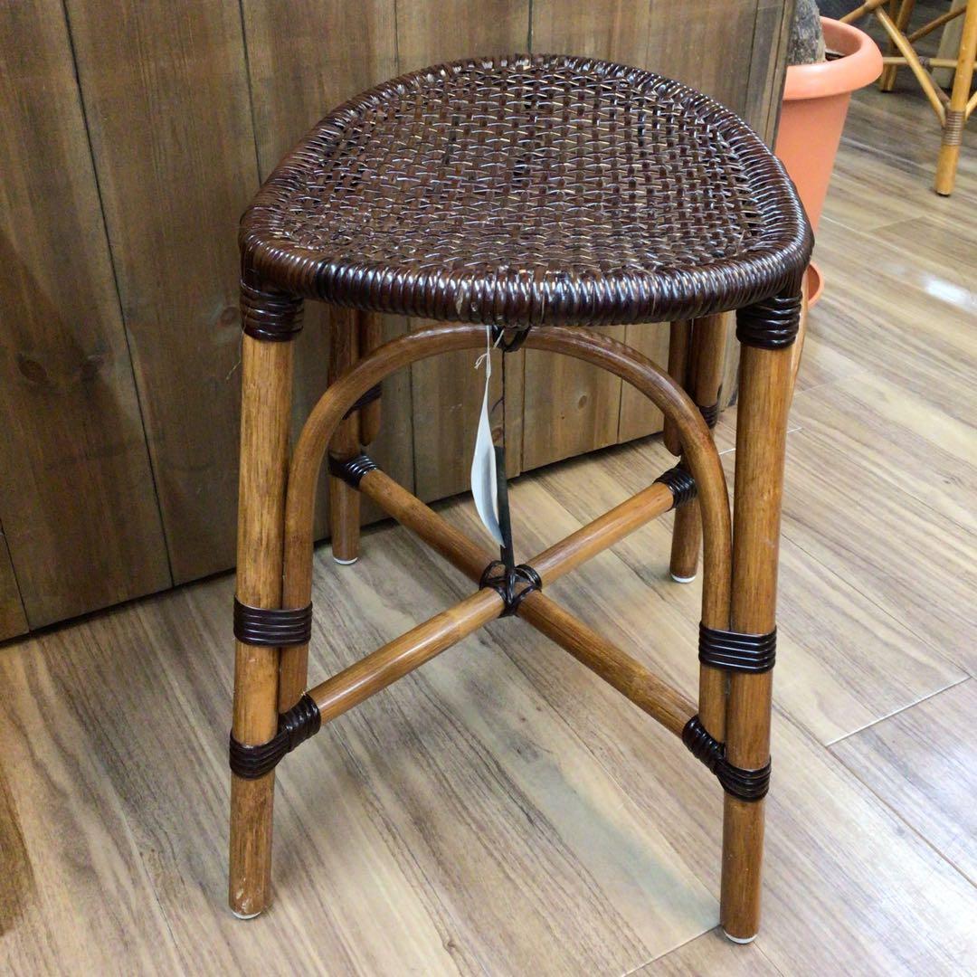 ツルヤ商店 籐源郷 スツール だ円 USEDラタン 国産品手作り 現行品