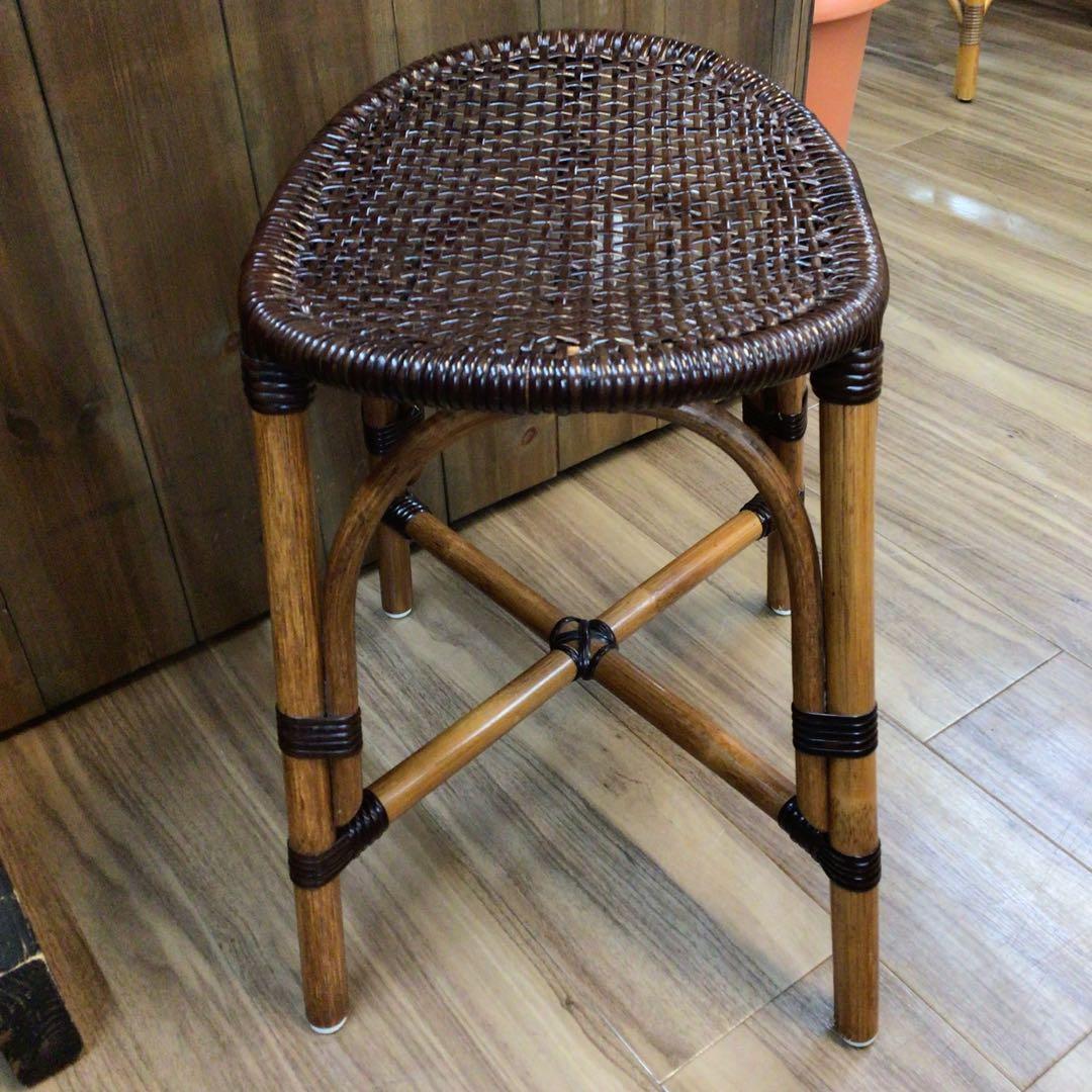 ツルヤ商店 籐源郷 スツール だ円 USEDラタン 国産品手作り 現行品