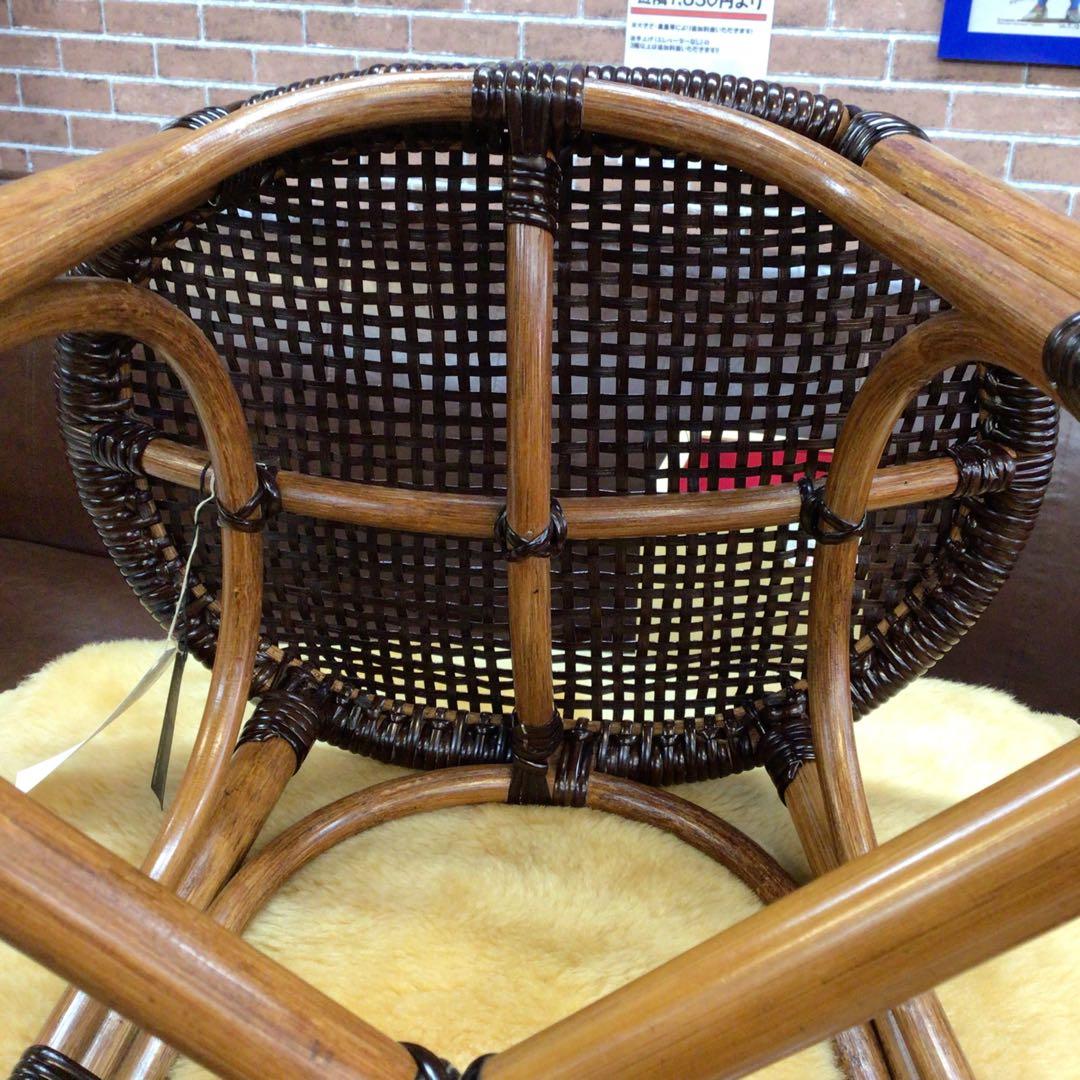 ツルヤ商店 籐源郷 スツール だ円 USEDラタン 国産品手作り 現行品
