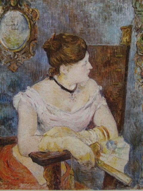 ゴーギャン、【夜会服を着たメット・ゴーギャン】、希少な画集画、新品高級額 額装付