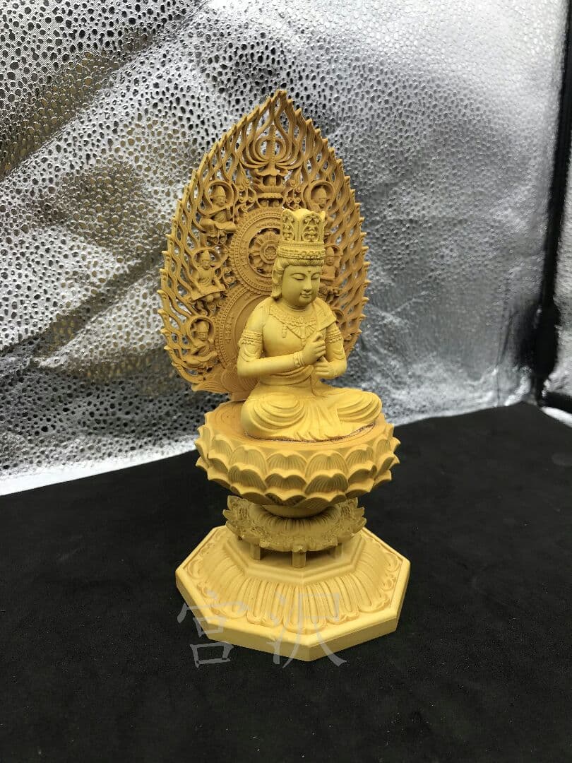 仏教美術 銅製 細密 阿弥陀如来座像 山名常人作 共箱 時代