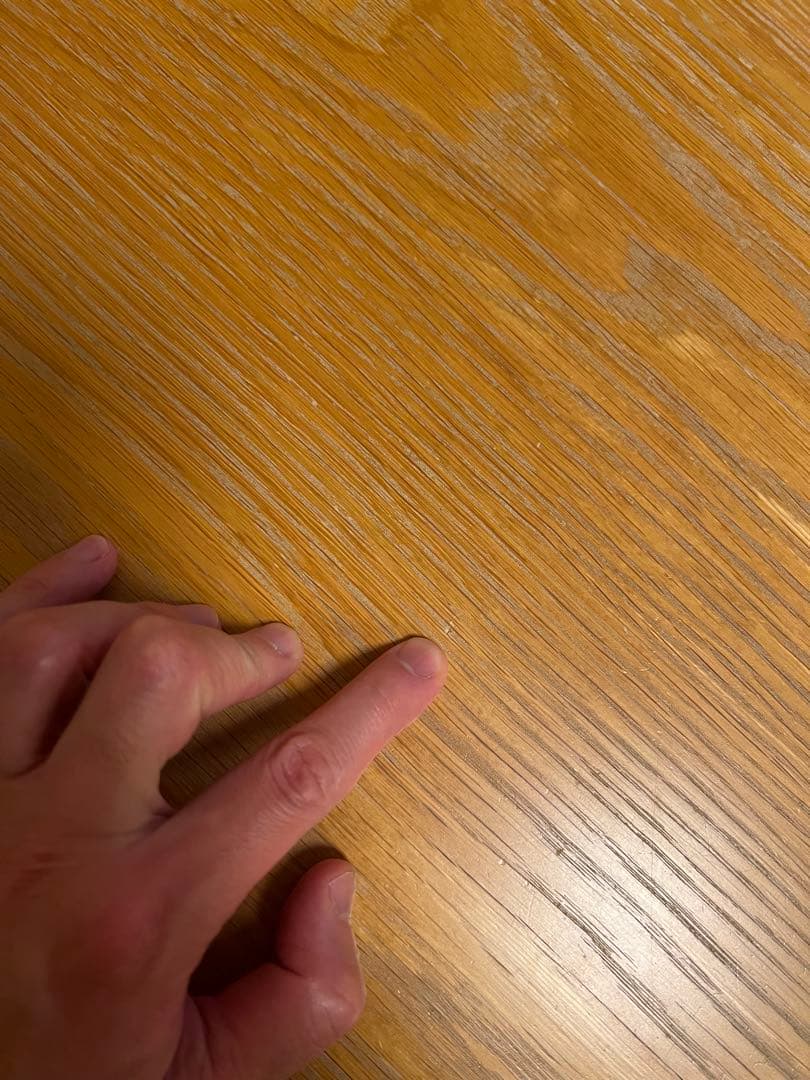 完成品ナラ材 リビングローテーブル 角が丸