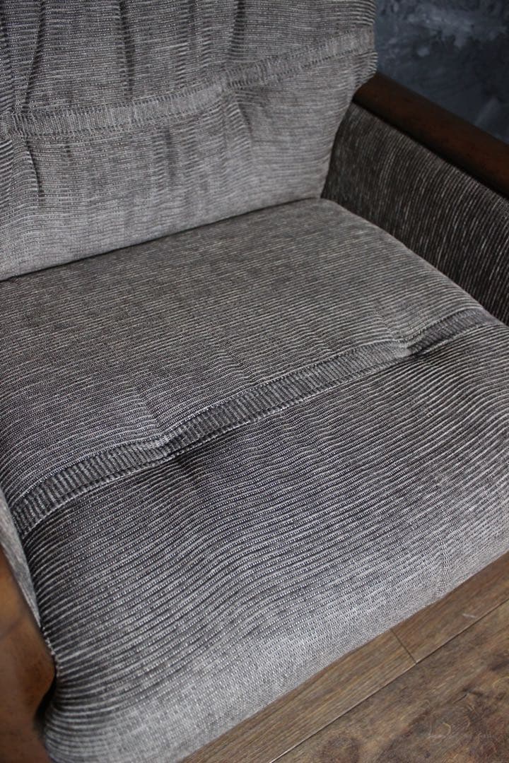 自社配達可〜カリモク20万 アームソファ ×2 ファブリック 1人掛けオールド