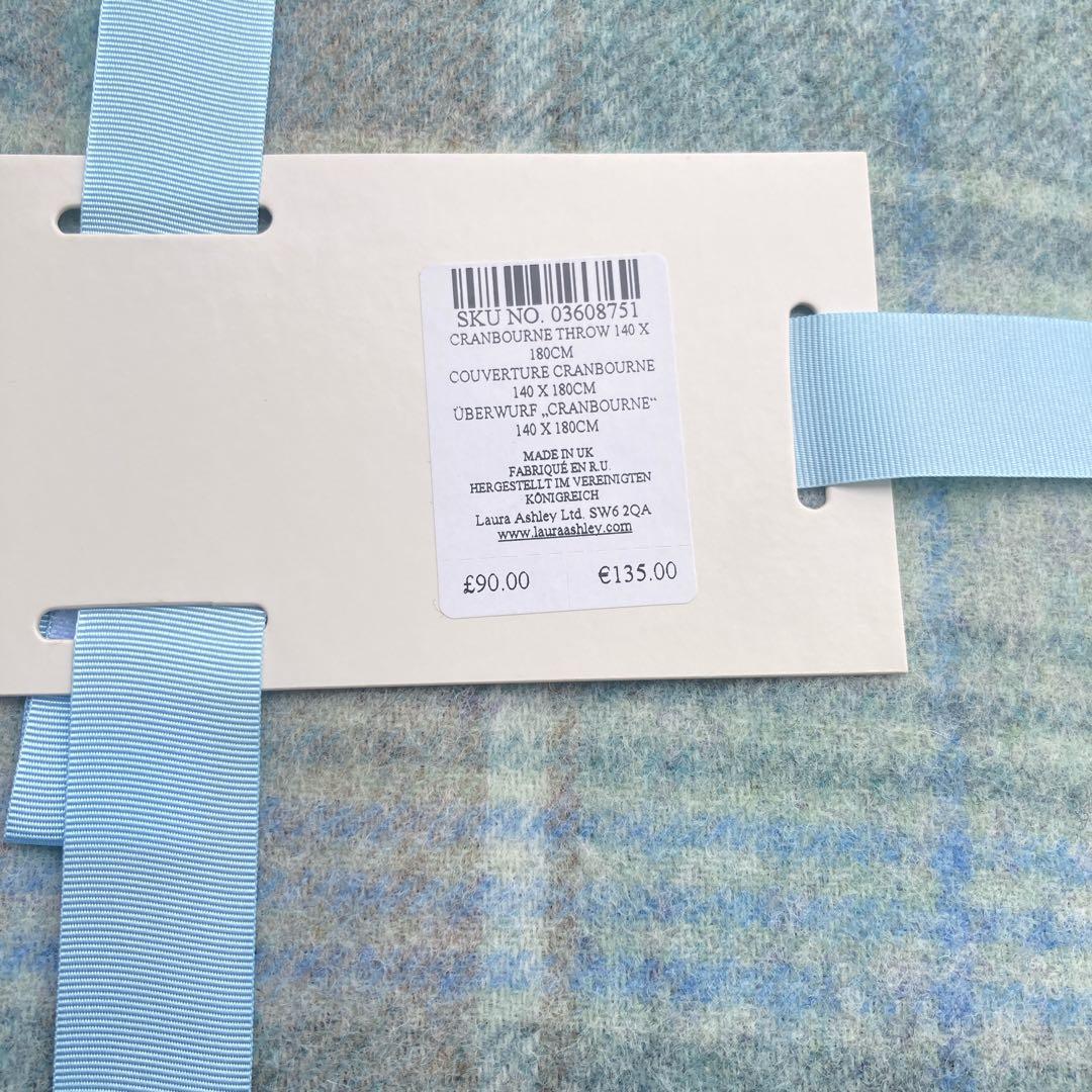 UK輸入　旧ローラアシュレイ　ウール100％毛布　ブランケット