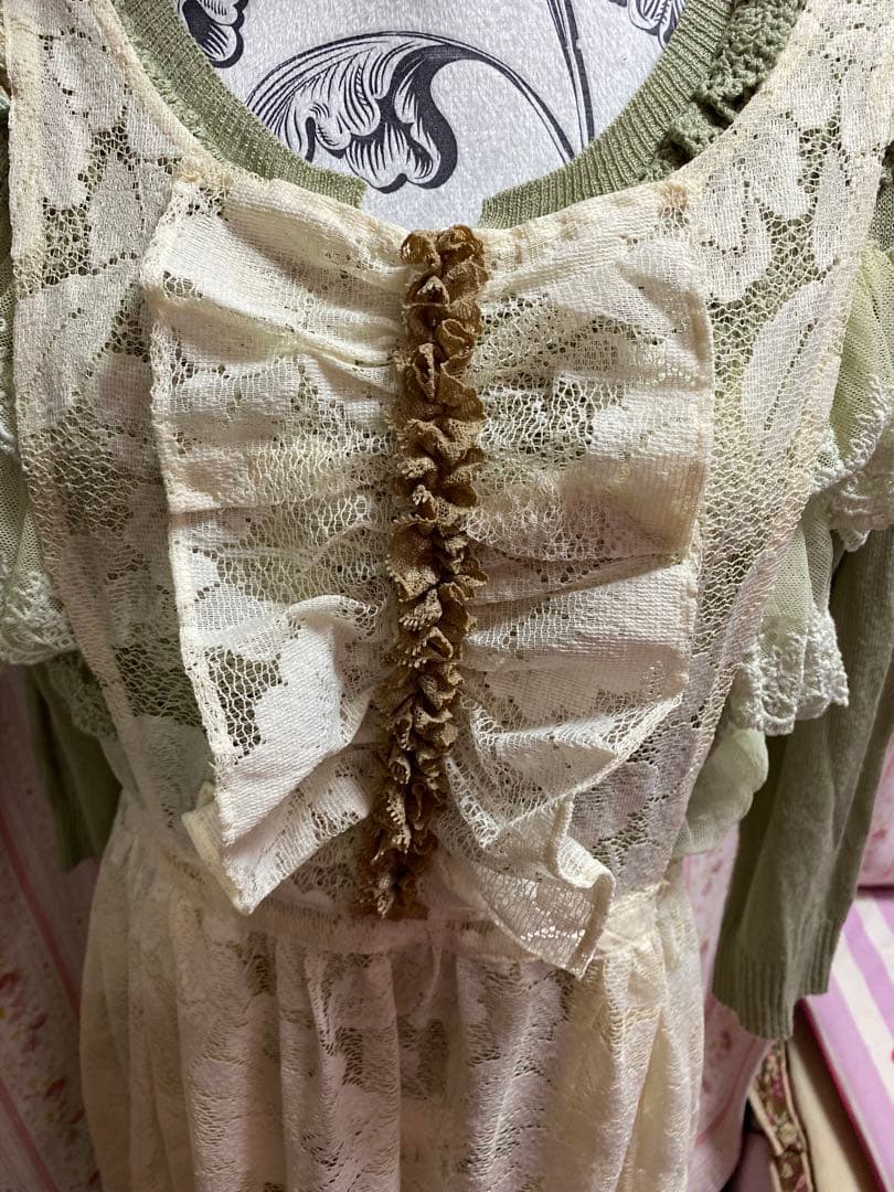 アトリエまりこシリーズハンドメイドo,+:。☆.*・+フリフリ♥️ロココ♥️エプロン