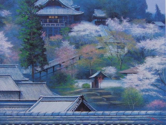 小泉守邦、【長谷彩韻】、希少な額装用画集より、美品、新品額装付、インテリア