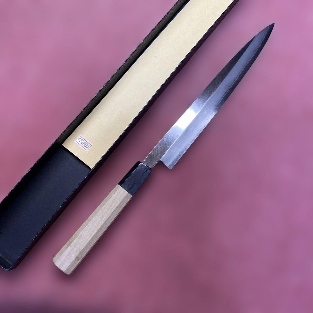 銀三　柳刃包丁　240㎜ 8寸鞘付き