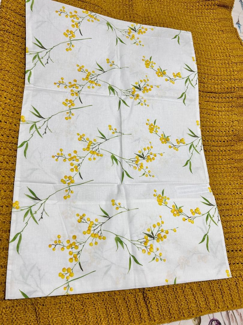 ZARA ミモザ柄デュペカバー&ピローケース