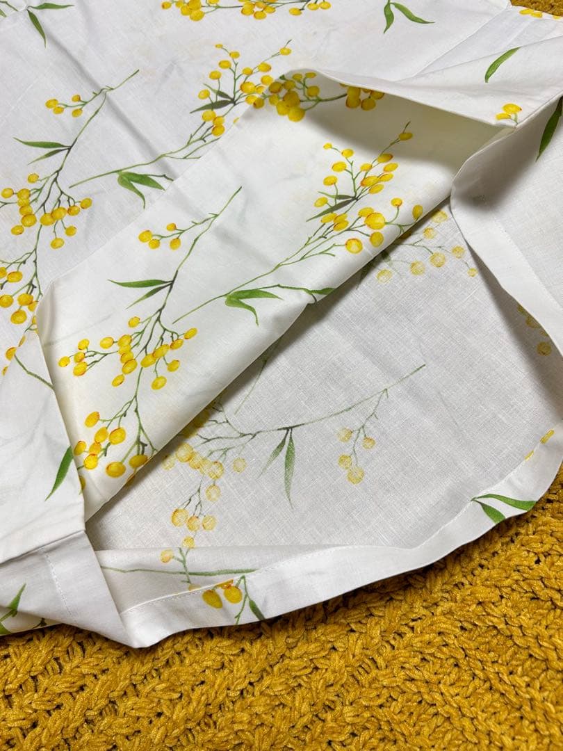 ZARA ミモザ柄デュペカバー&ピローケース