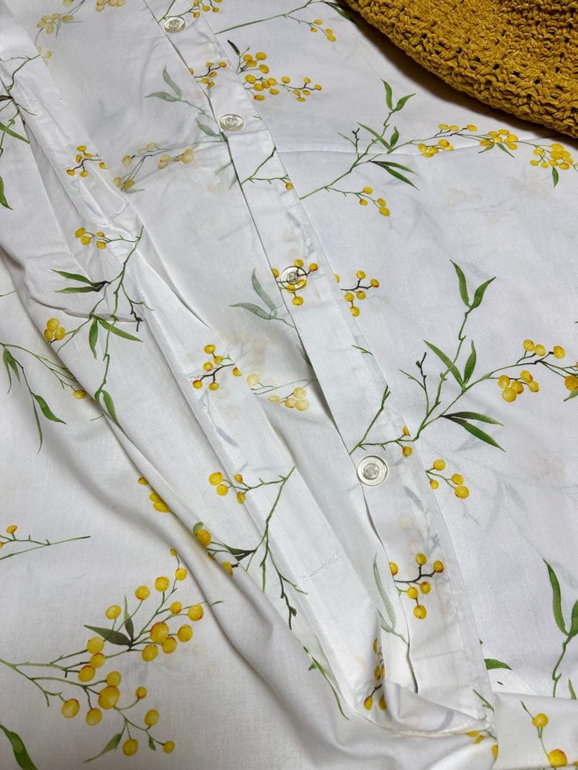 ZARA ミモザ柄デュペカバー&ピローケース