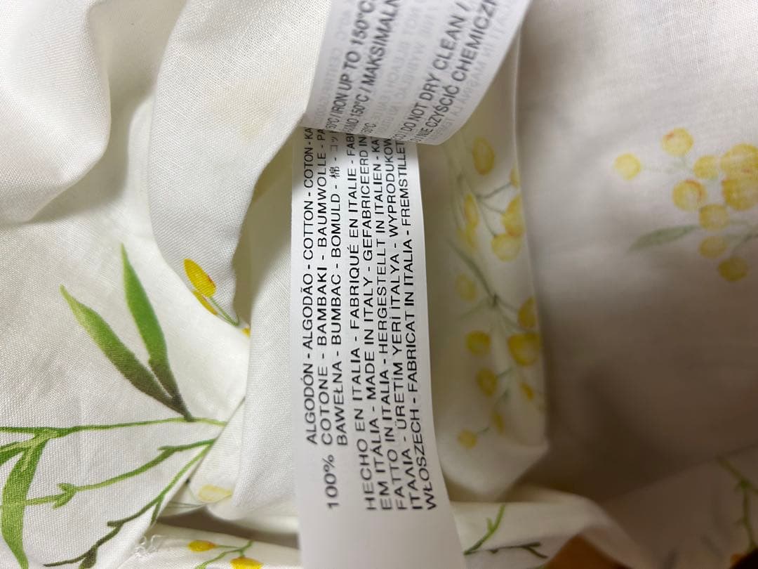 ZARA ミモザ柄デュペカバー&ピローケース