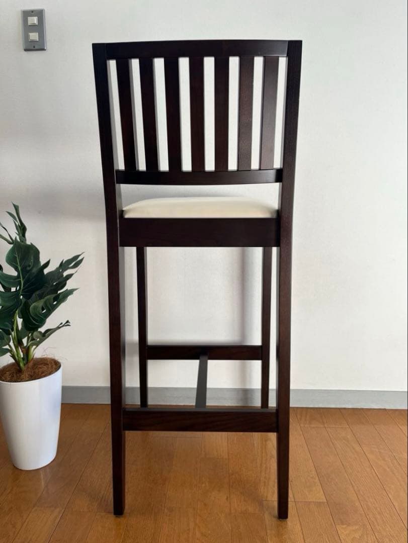 ロックストーン　ハイチェア　② 岩倉榮利　カウンターチェア　本革　モダン 美品