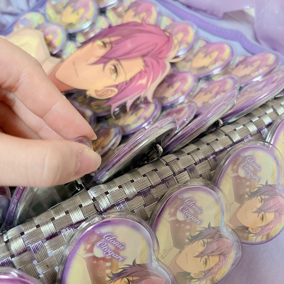 あんスタ 乙狩アドニス AGF ハート缶 缶バッジ 痛バ 痛バッグ セット