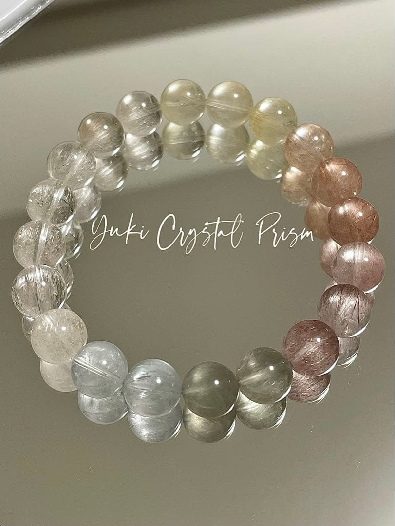 カラフルラビットヘアルチルクォーツ カラフルサゲニティッククォーツ