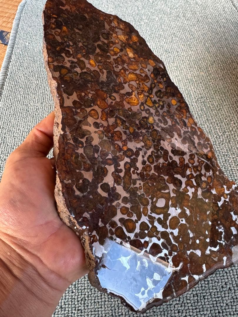 大型　2.8kg 希少 宇宙パワー パラサイト隕石 セリコ隕石 隕石原石 原皮付