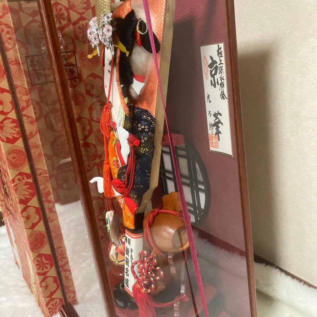 高級羽子板 18号 京華　光太郎作　 ガラスケース入り　極上深水押絵