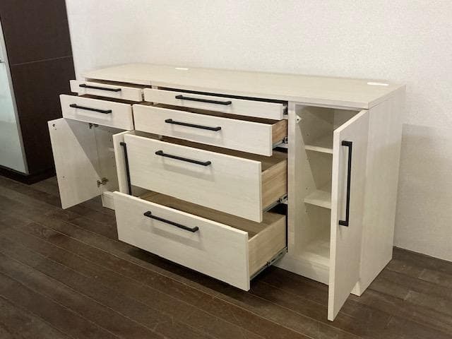 カウンター　キッチン　国産　レンジ台　収納　ホワイト　 セット　新品