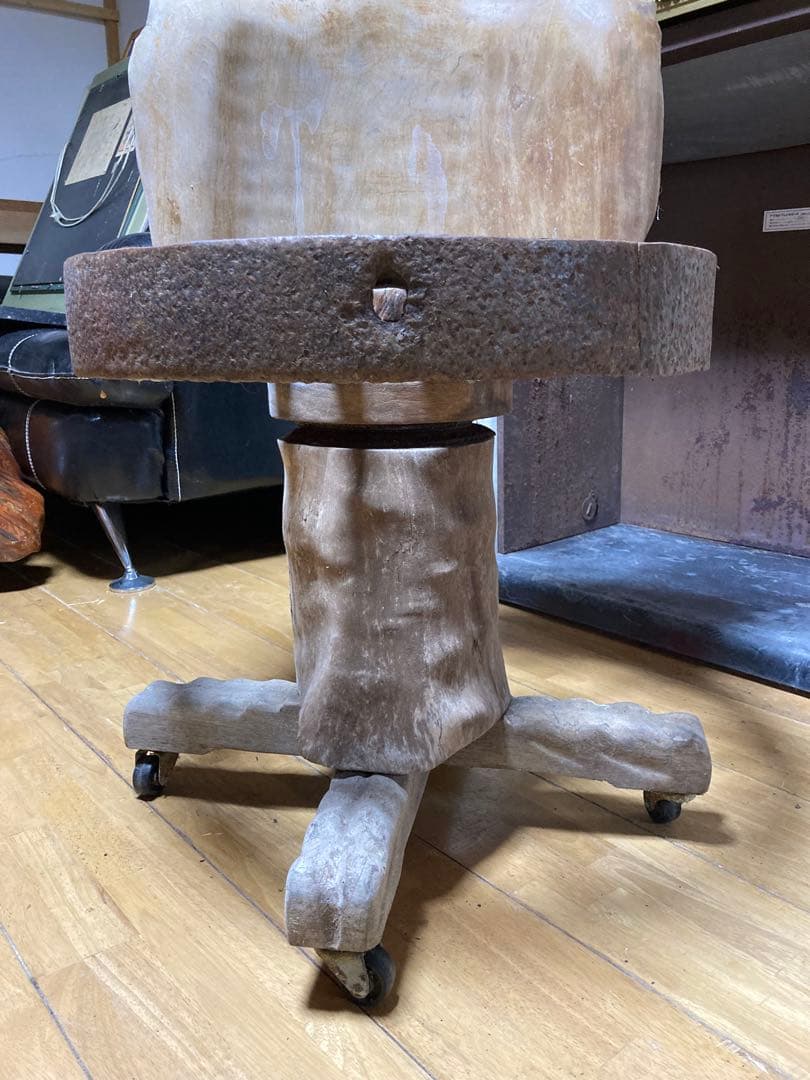 車輪型 椅子 チェア 木製 No.1