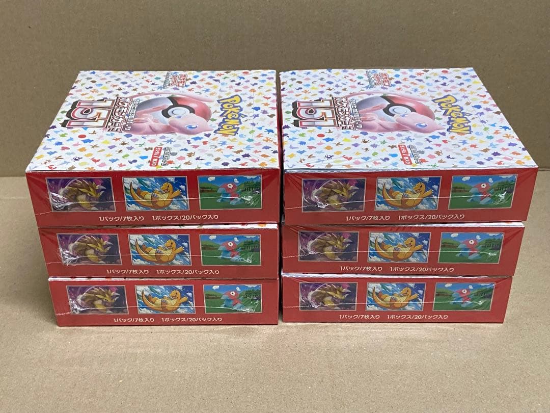 ポケモンカード ポケカ 強化拡張パック 151 6箱