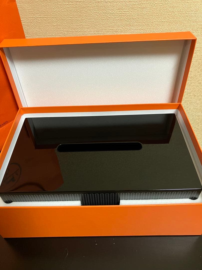 メアリアン HERMES 黒 ティッシュボックス