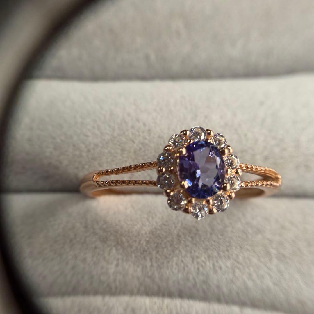 ★値下げ★鑑別メモ付き　タンザナイト　リング　フリーサイズ