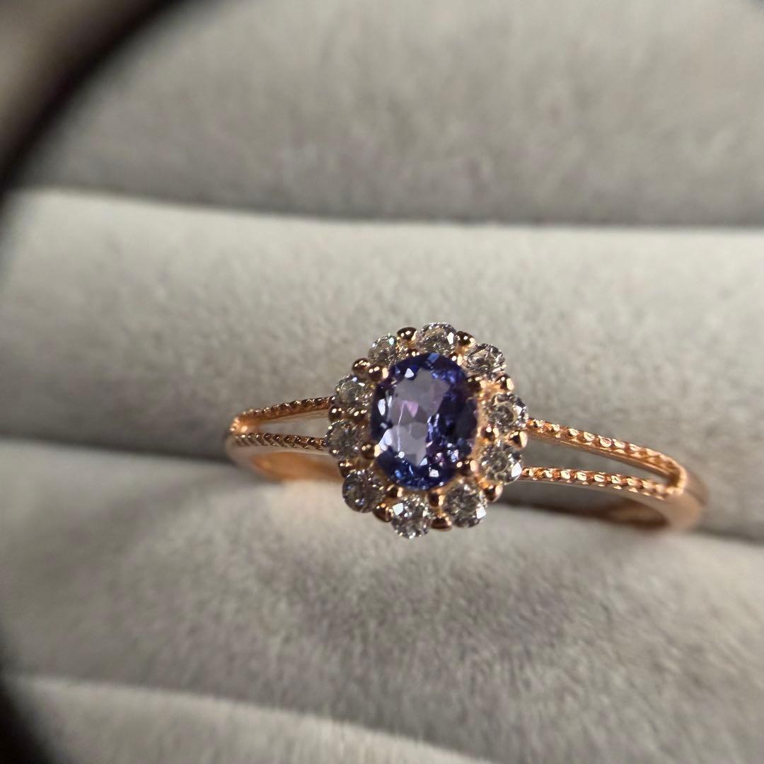 ★値下げ★鑑別メモ付き　タンザナイト　リング　フリーサイズ