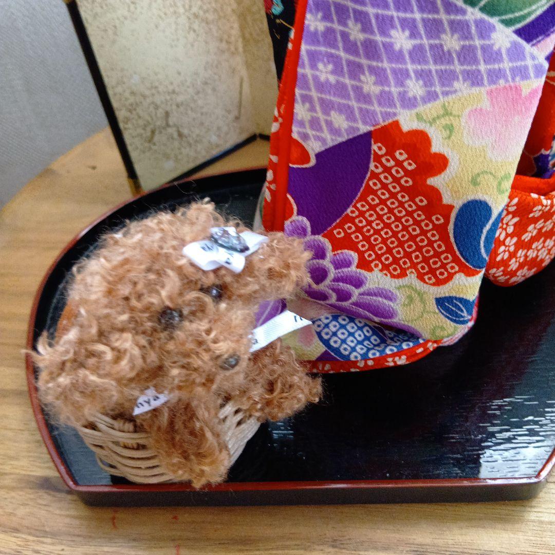 ちりめん細工うさぎさんのご挨拶わんちゃんと一緒 - メルカリ